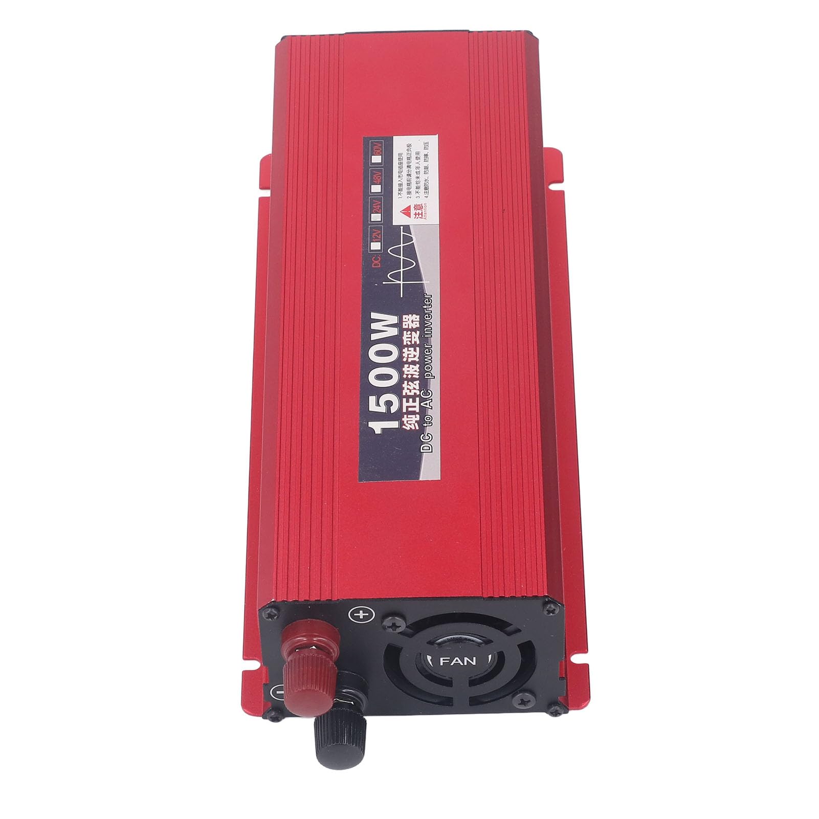 Cocoarm Przetwornica Mocy o Czystej Fali Sinusoidalnej, Przetwornica Mocy LED o 1500 W z obudową ze Stopu Aluminium, Wyjście 220 V 50 Hz, Zdalny Wyświetlacz LCD o Wydajności 92% do Samochodu (DC24V