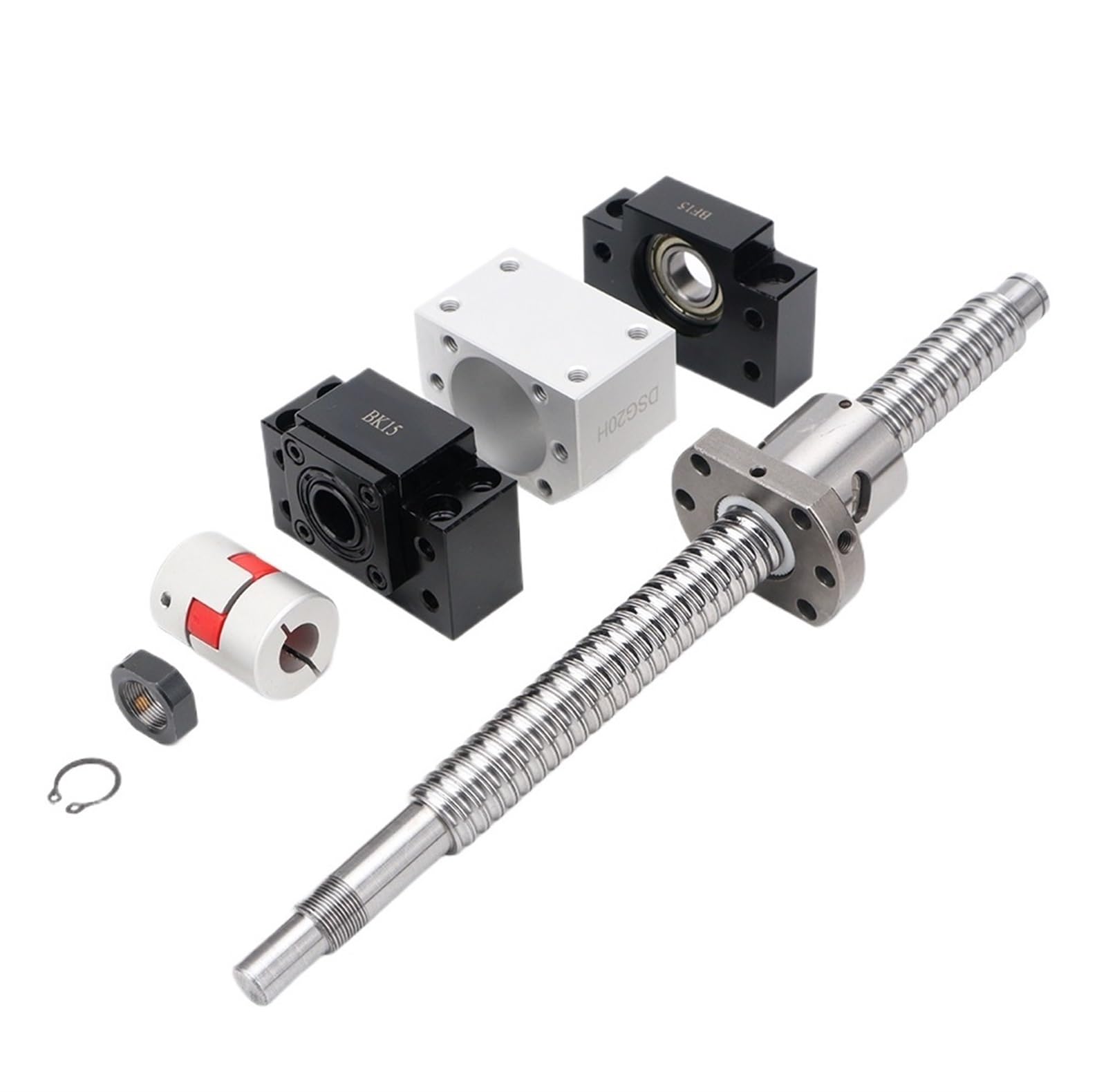 Metal Ball Screw nut Screw Nut Set SFU4005 Ball Screw+Ball Nut+Nut Holder+BK/BF Support Seat+Fixing Seat+Coupling CNC(900mm)