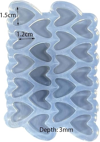 Miniatura 3 de Angel Wings Molde de resina brillante para aretes de corazón, moldes de silicona con forma de corazón, molde epoxi para aretes de bricolaje, aretes