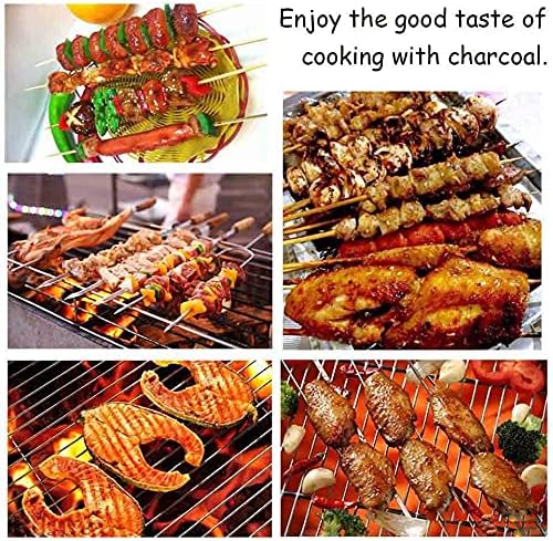 Portable BBQ Grill Round Barbecue Rack Stainless Steel Mini BBQ Charcoal Grill Camping Barbecue Tools