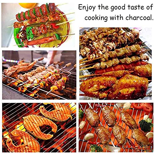 Portable BBQ Grill Rond Barbecue Rack en Acier Inoxydable Mini BBQ Charcoal Grill Camping Barbecue Outils