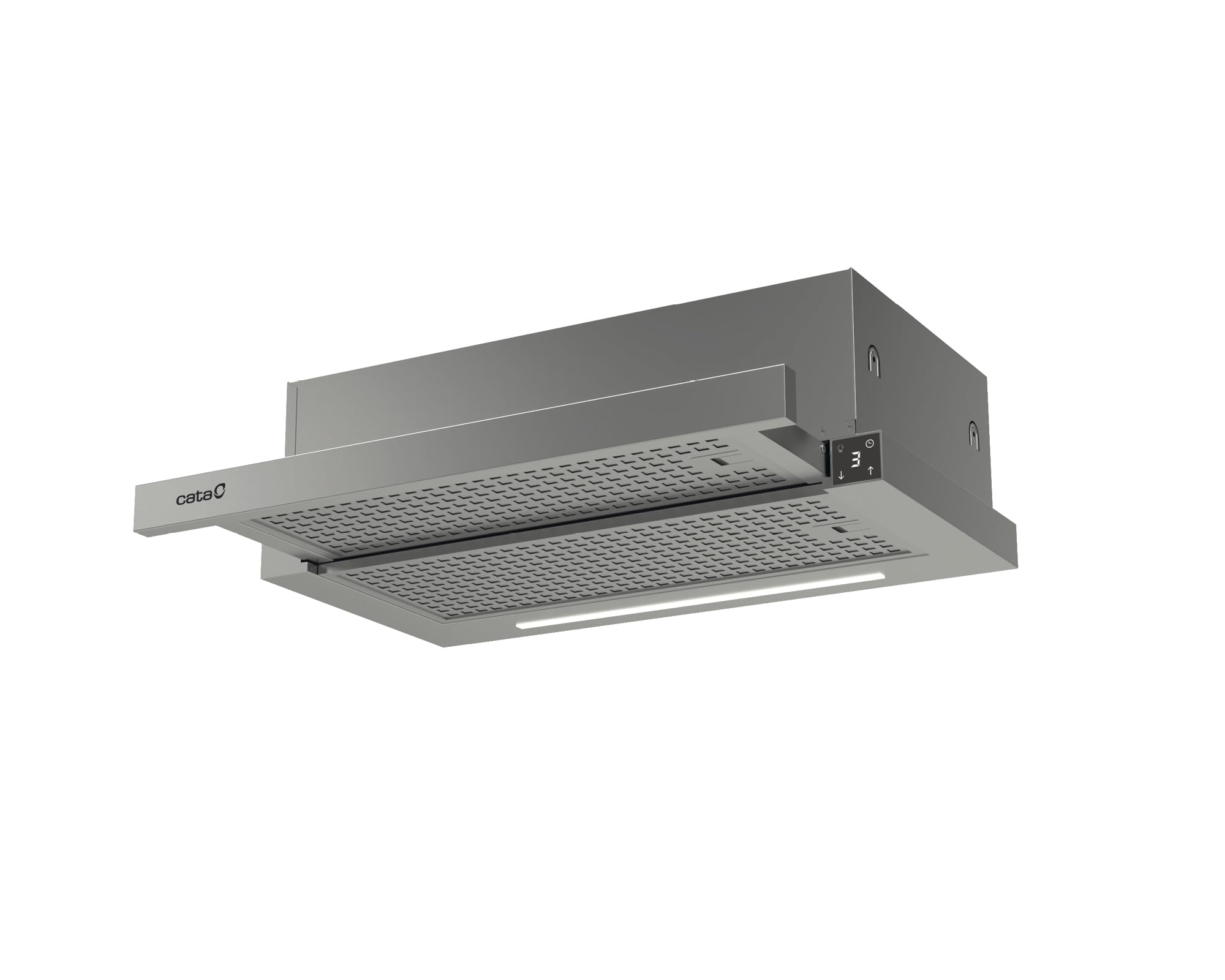 CATA TFH 6430 X Dunstabzugshaube, 60 cm, 391 m³/h, 4 Geschwindigkeiten 3+1 Turbo, Touch-Steuerung mit Display, bürstenloser Motor, dimmbare LED, Klasse A+, Edelstahl