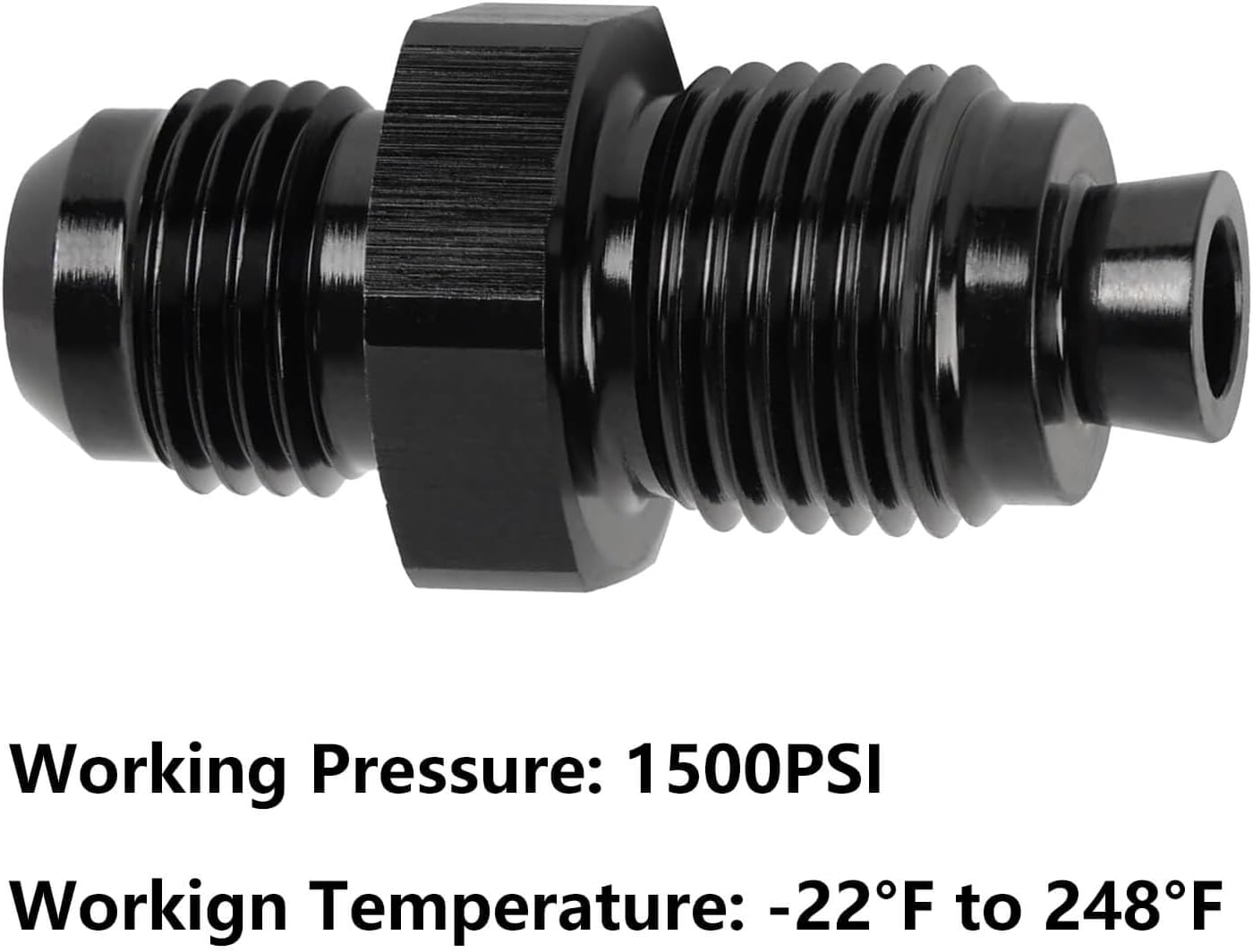 Black Straight 6AN to 16mm and 6AN to 18mm Power Steering Fittings with O Rings fit for GM Chevy Buick Cadillac Power Steering Pump Gear Box Adapter Fittings- 6 To 16 & -6 to 18