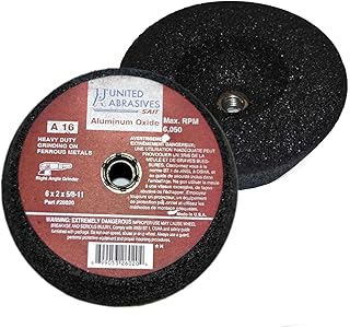 United Abrasives SAIT 26020 6x2x5/8-11 A16 Plain Backed Tough Grinding General Purpose Cup Stones, 5 pack
