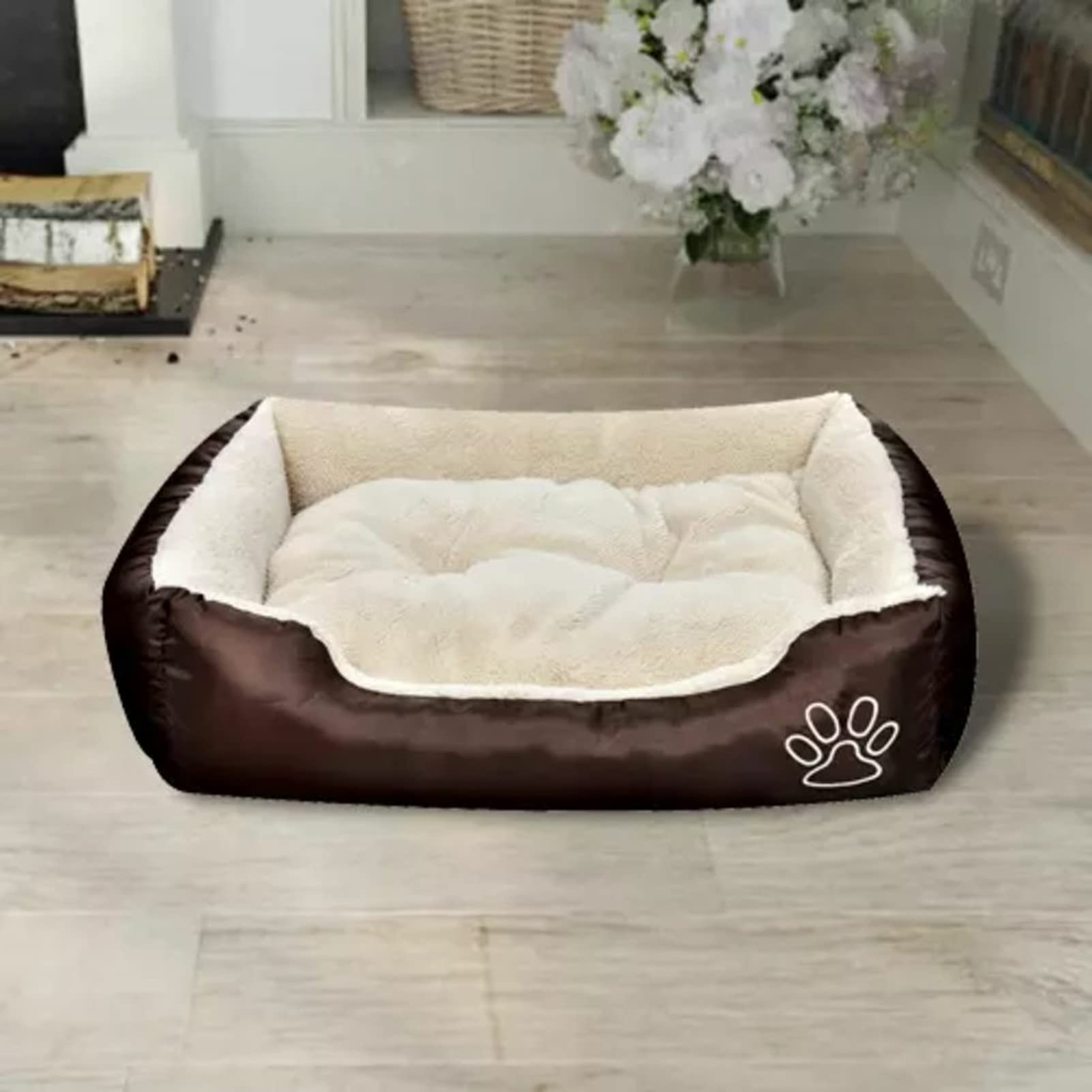 Chusui Lettino per Cani Cucce per Cani da Interno Cuccia Cane Brandina per Cani Lettino per Cani Brandina Cane Lettino per Cani Marrone e Beige XXL