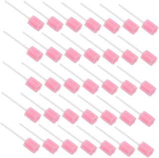 JEWEDECO 50 Peças Esponja Bastão De Limpeza De Boca Cotonete Oral Cotonete De Limpeza De Goma Limpador De Língua Esponjas Orais Escovas De Dente Manuais Bastão Oral Médico Boca Seca