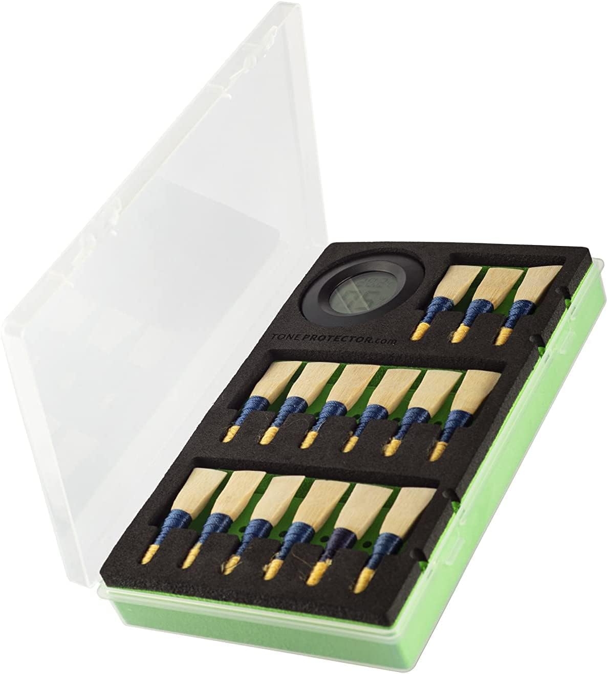 Tone Protector Reed Case for Bagpipe Reeds: Digital Bagpipe Reed Storage With Two-Way Humidity Control