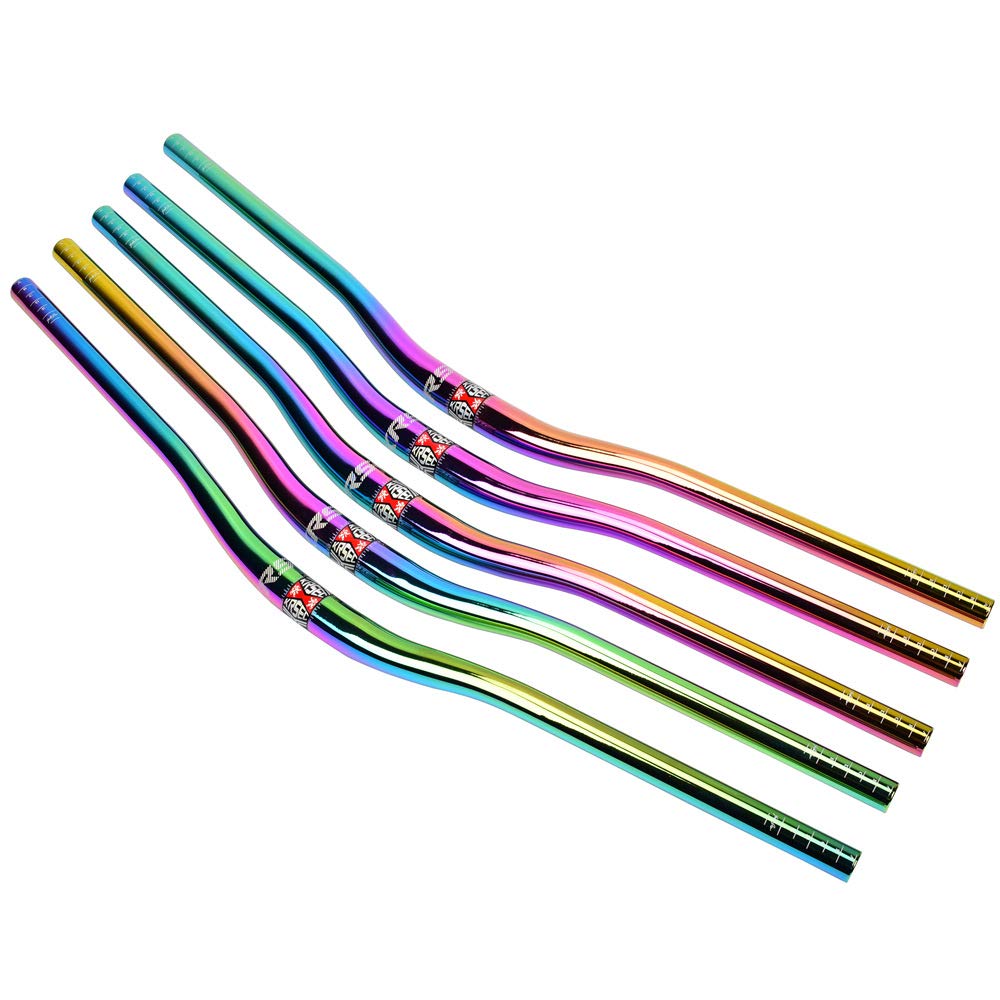 Manubrio colorato per Bicicletta MTB 31,8 mm x 780 mm AM XC DH Downhill Racing Bike Rise Rainbow Manubrio