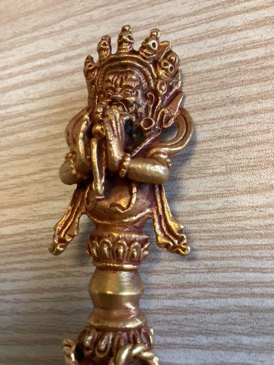 Amazon.co.jp: 《 チベット密教 》 プルパ 金メッキ 憤怒神 守護神 約