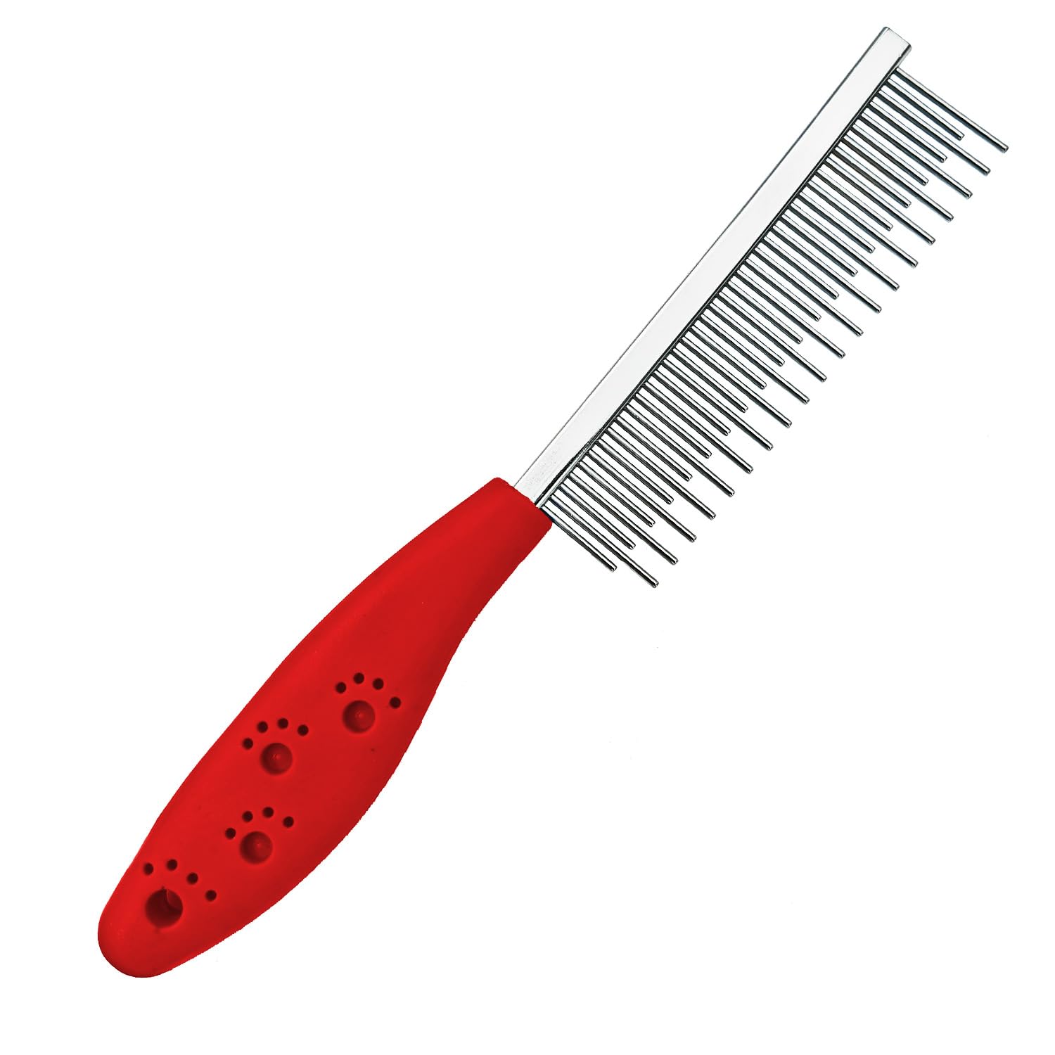 Photo 1 of SPDTECH Dog/Cat Comb with Short & Long Teeth - Red