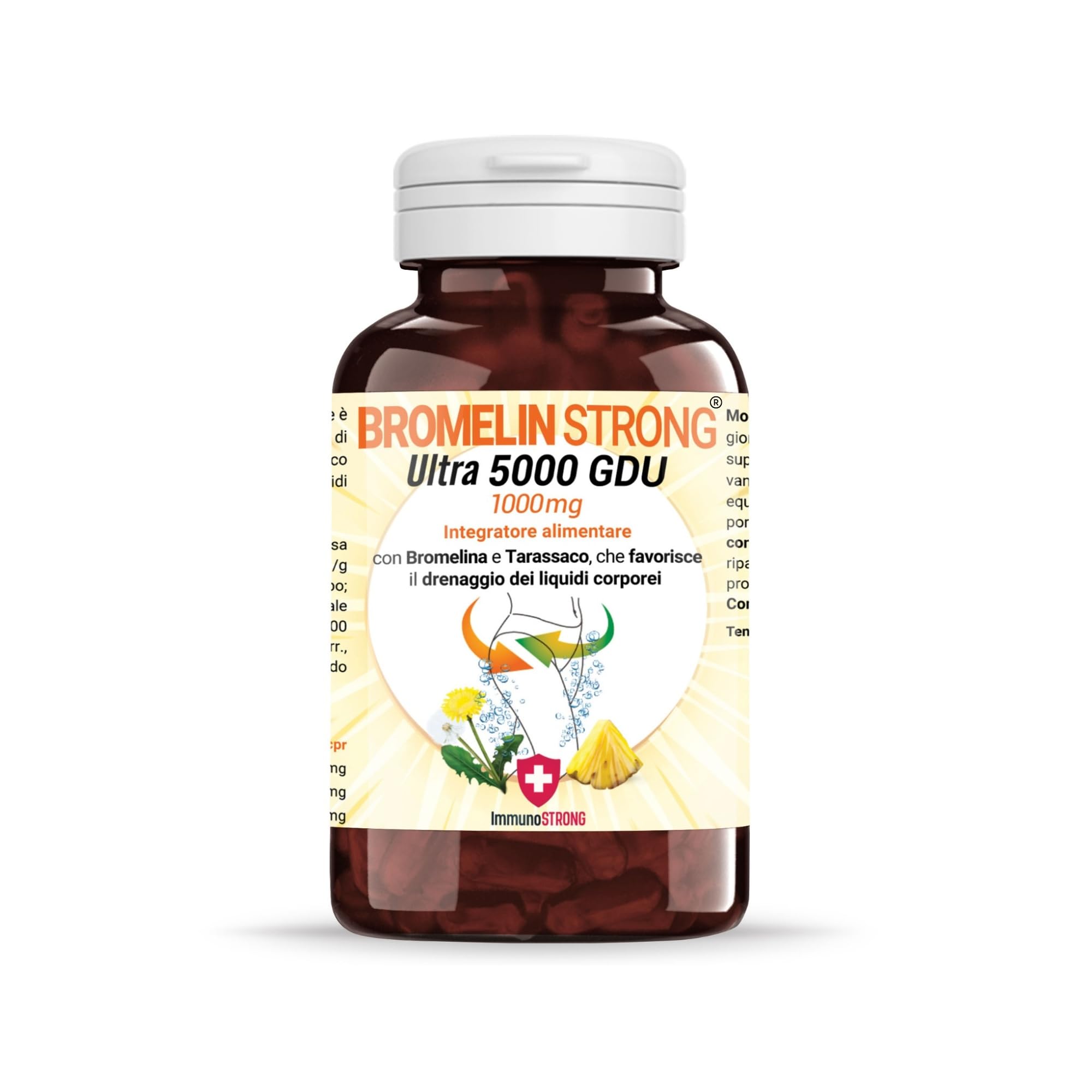 Bromelain Forte Bromelain 5000 Gdu [Pure High Concentration] With Dandelion Up to 4 Months Supply 120 Tablets – ImmunoSTRONG