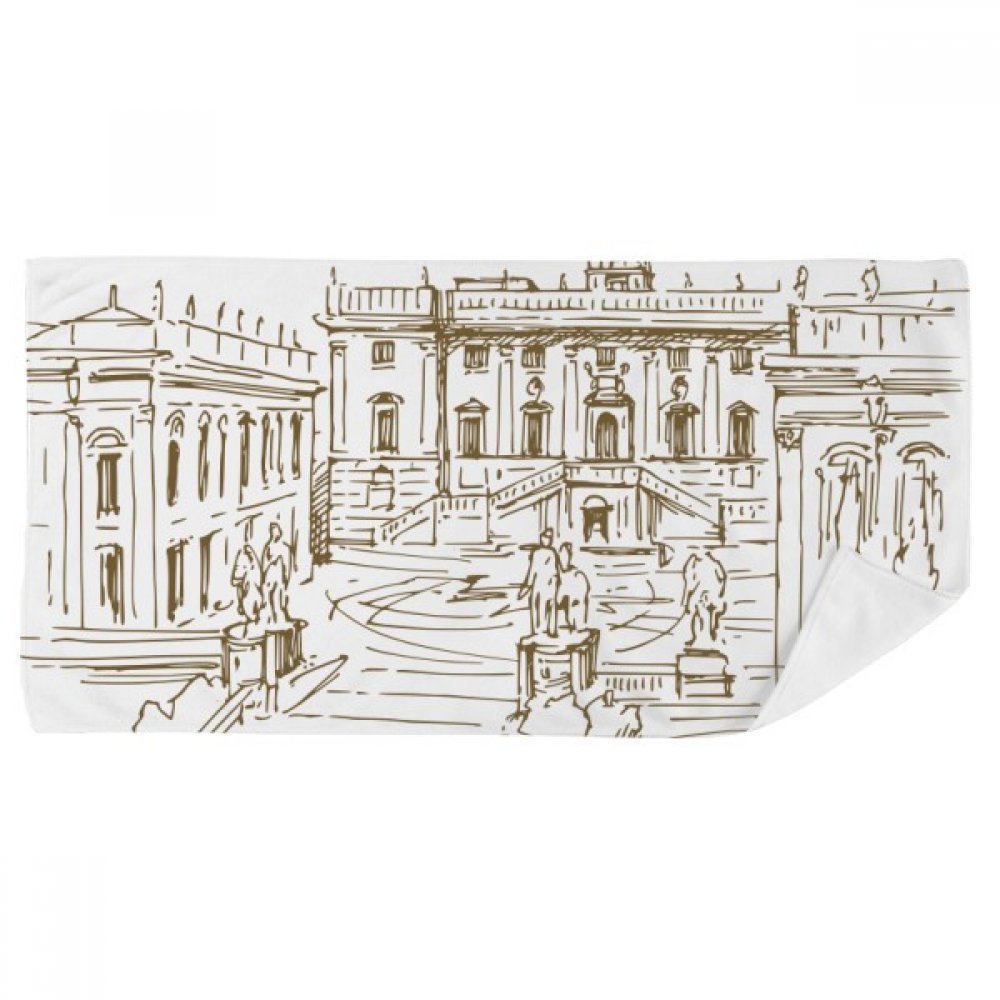 Serviette de bain Rome 35x70cm : la solution textile anti-encombrement et douce