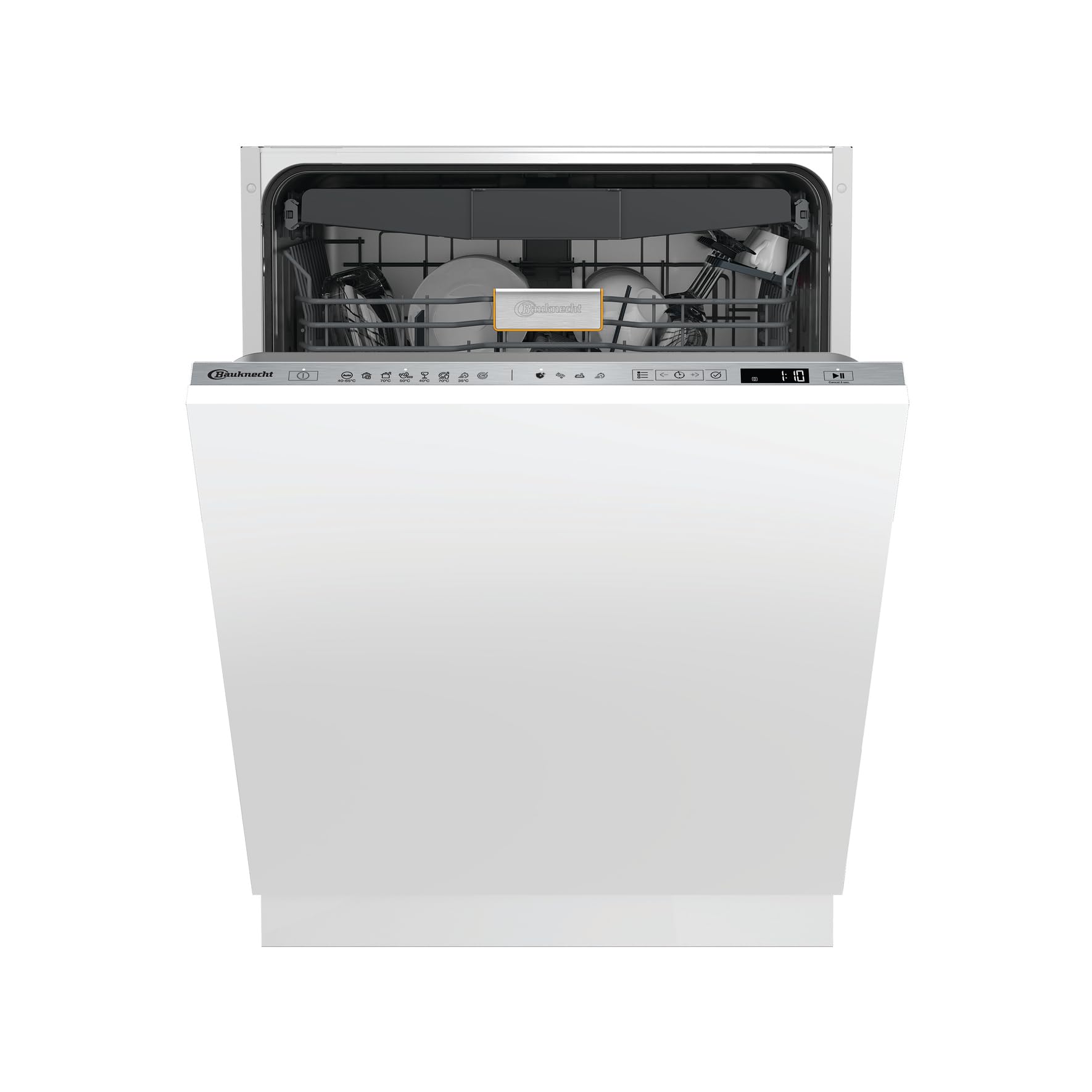 Bauknecht BKR IBXL Vollintegrierbarer XXL-Geschirrspüler 60 cm/Edelstahl/14 Maßgedecke/7 Standardprogramme und 1 Sensorprogramm/SteamShine/HygieneCare/TurboWash/Besteckschublade/Vollwasserschutz