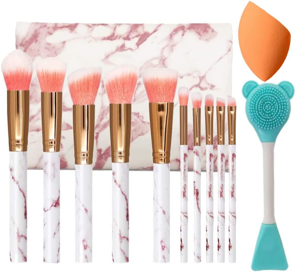 make-up borstel Nevsetpo marmer make-up borstels oogschaduw stichting gezicht cosmetische borstels