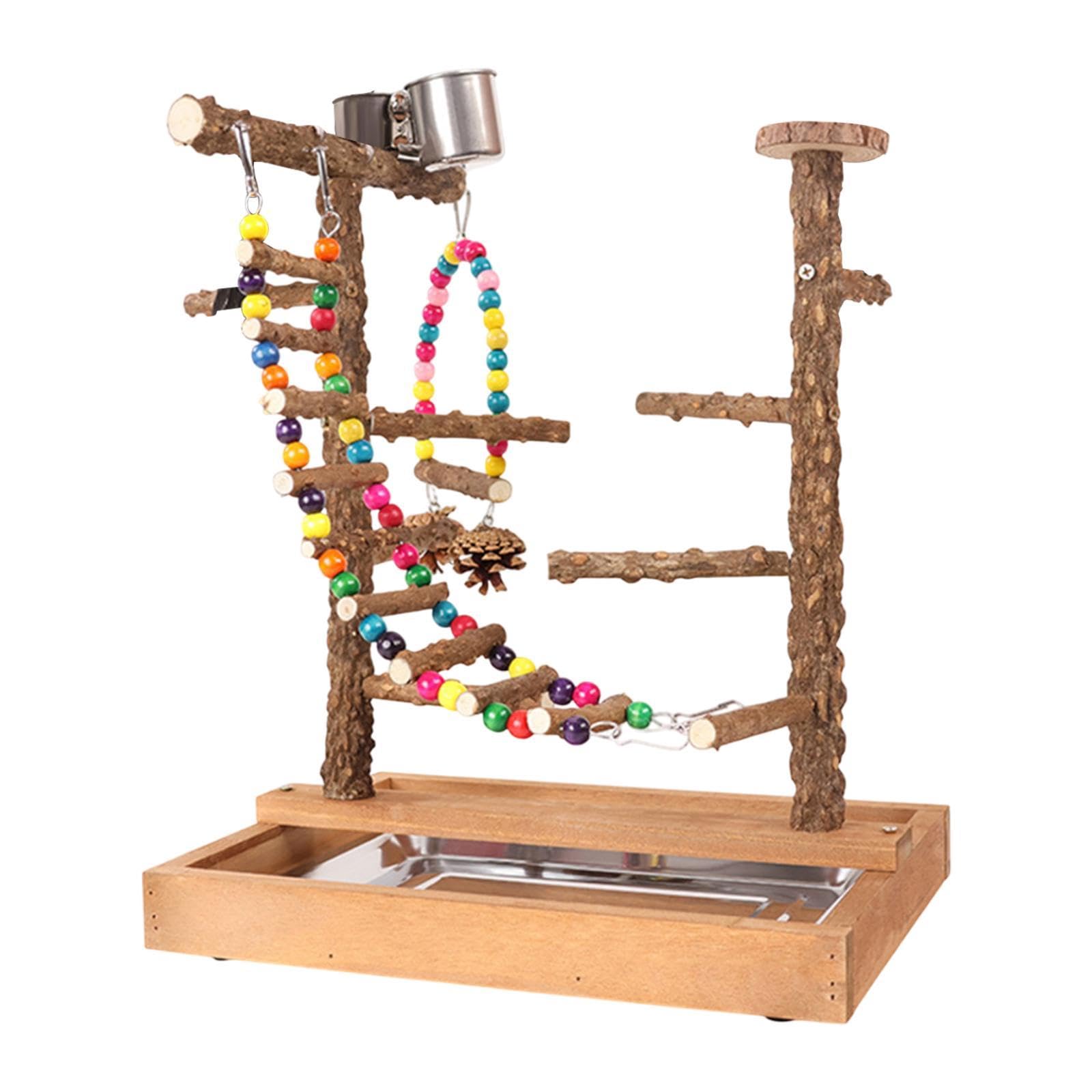 Jouets à Mâcher pour Perruches, Calopsittes et Perruches Ondulées sur Une Aire de Jeux pour Oiseaux
