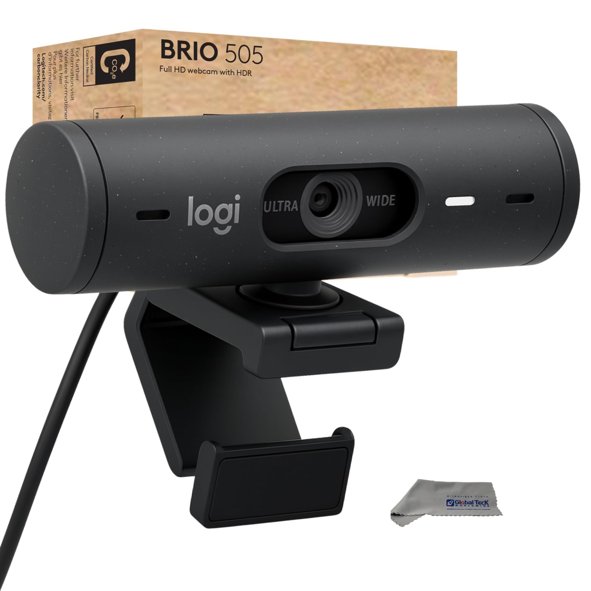 Logitech Brio 505 Business Webcam 1080p Full HD, Auto Light Correction, HDR, Noise Cancelling Microphone, Wide Angle Lens, USB Connectivity, Streaming, Conferencing,-picture-17