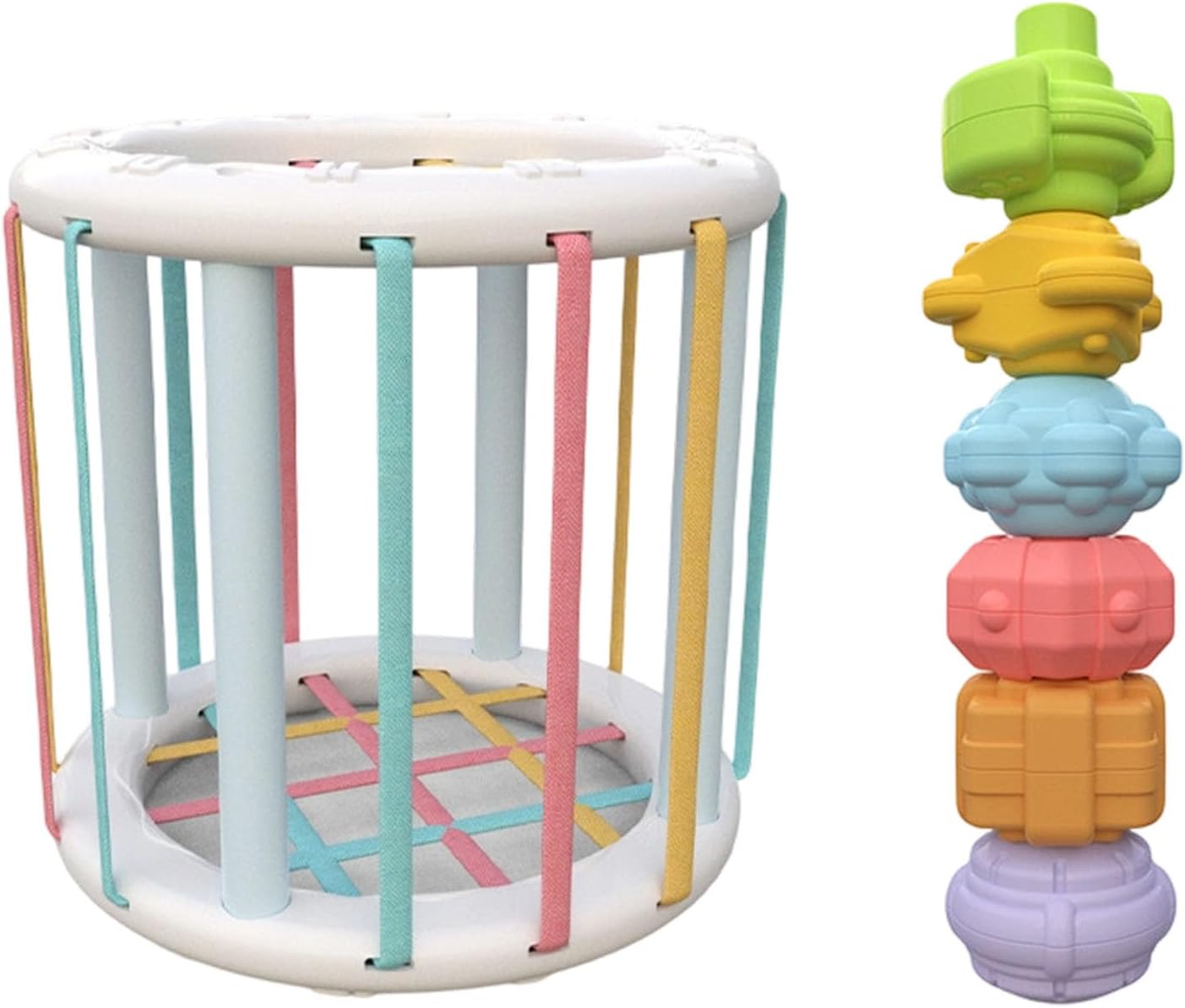 Fine Motor Skills Training Toy Shape Sorting Cubes for Babies Sensory Exploration Educational Play Easy Clean