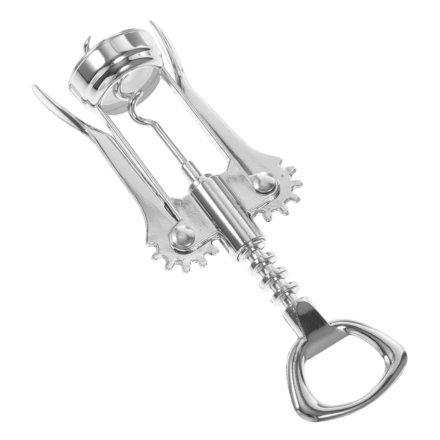 MOLUCKFU Metal Bottle Opener Wing Corkscrew Stainless Steel Construction for Home and Party Use