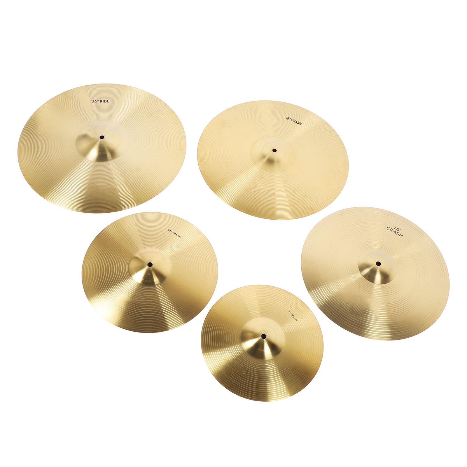 5PCS ZH149 Set di Piatti per Batteria in Ottone Rub per Batteria Jazz Set di per 12 Pollici 14 Pollici 16 18 20 per
