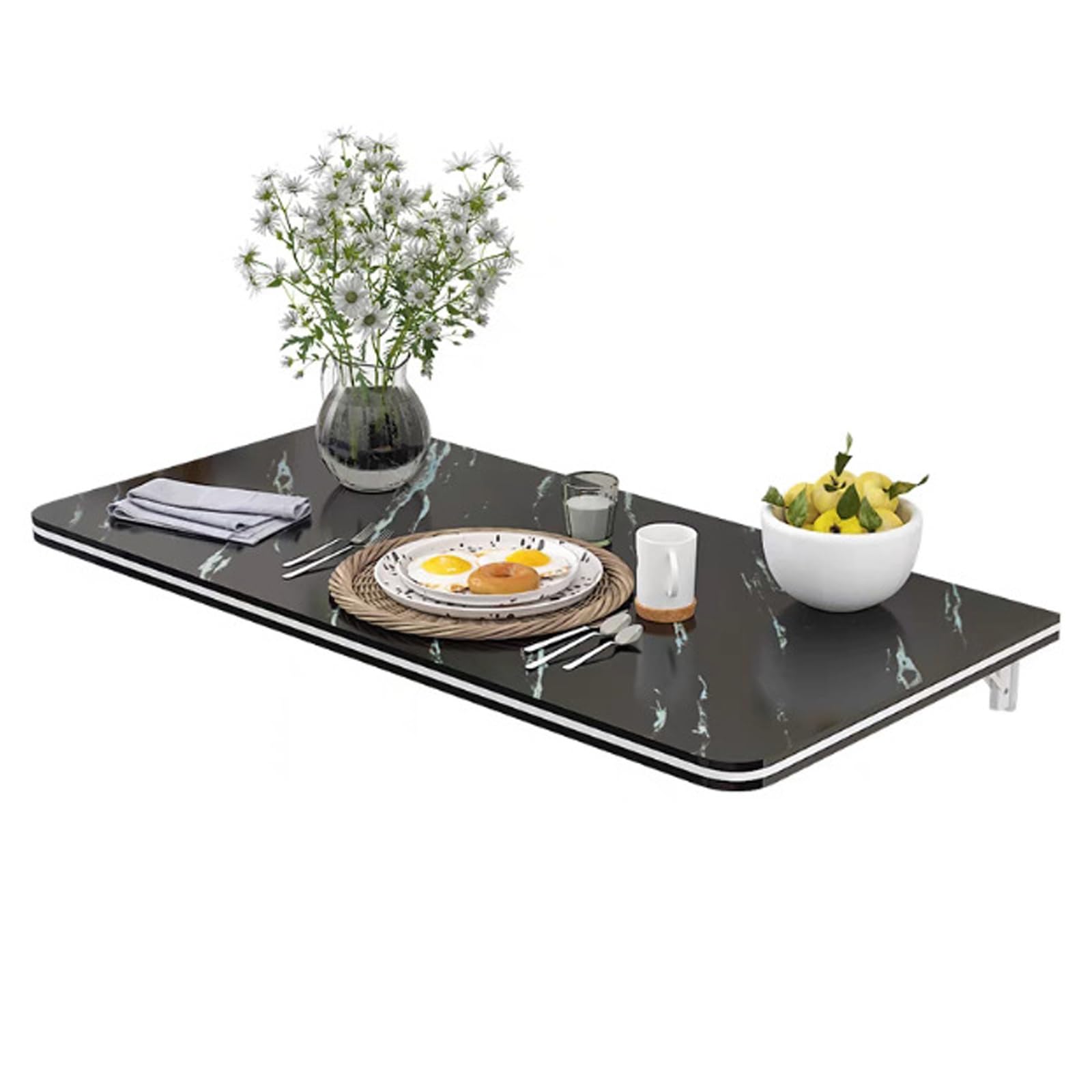 Bureau mural pliable pour télétravail salon table convertible de cuisine