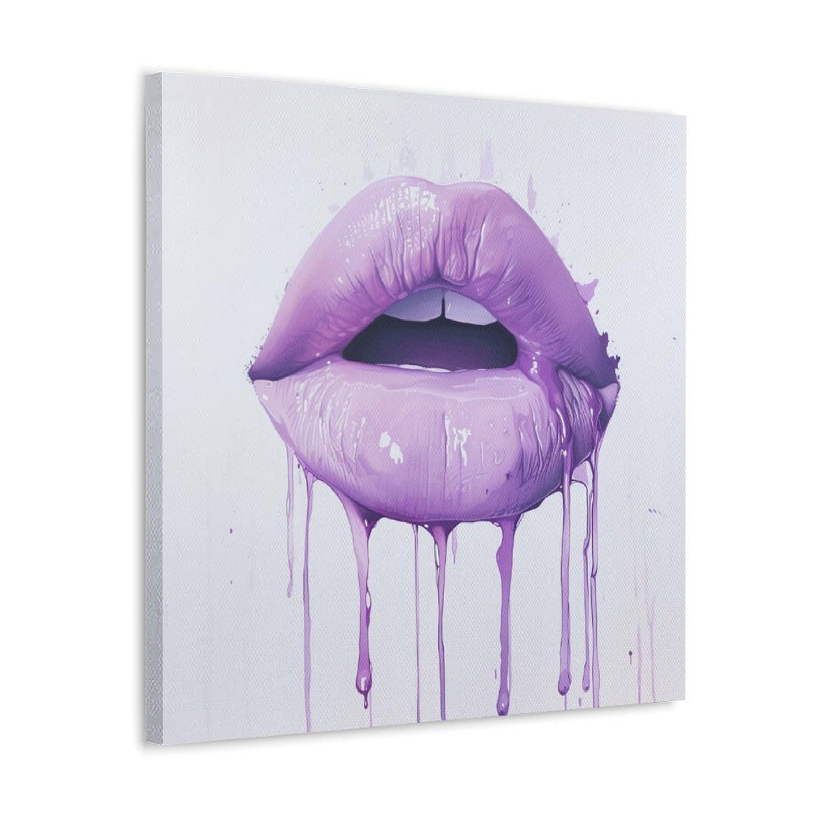 Amazon.com: Light Purple Colored Lips with Paint Dripping from