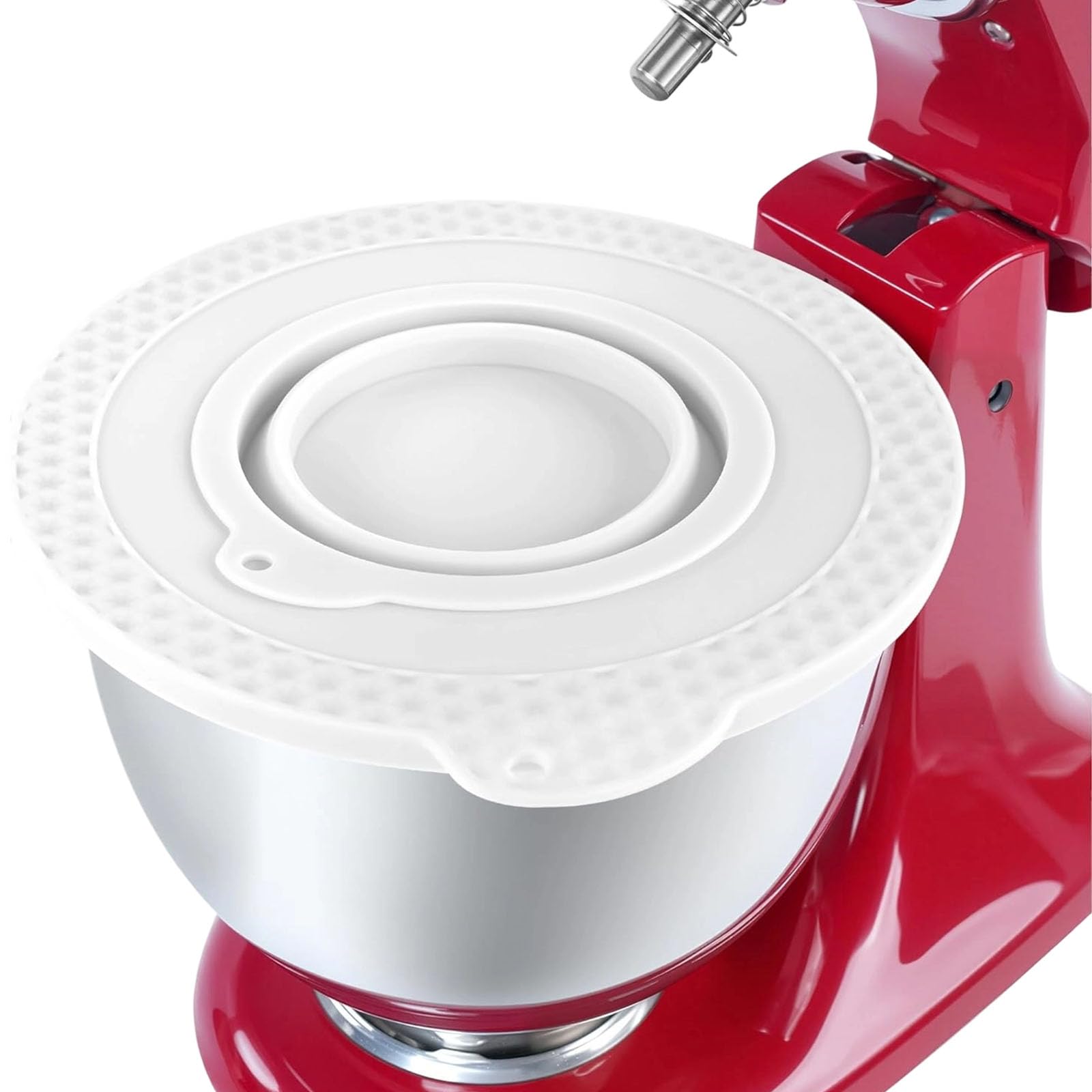 Tsophreniq Splash Resistant Silicone Mixing Lid Nonslip Stand Mixer Bowl Lid for 4.5-5QT Tilt Head Mixers Bowl Kitchen Tool Silicone Mixers Cover
