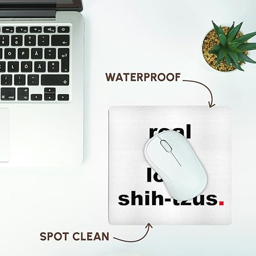 Miniatura 7 de 3dRose LLC - Alfombrilla de mouse de 8 x 8 x 0.25 pulgadas, Real Men Love Shih - Tzus - Amantes de los perros (mp_123082_1)
