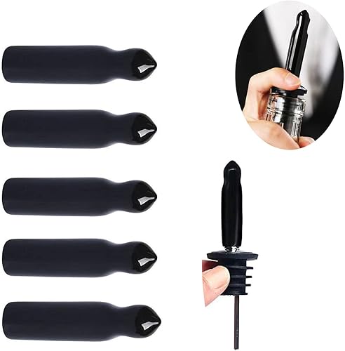 Miniatura 5 de Paquete de 20 vertedores de botellas de licor, tapa protectora contra el polvo, funda protectora para verter aceite de oliva para verter vino,