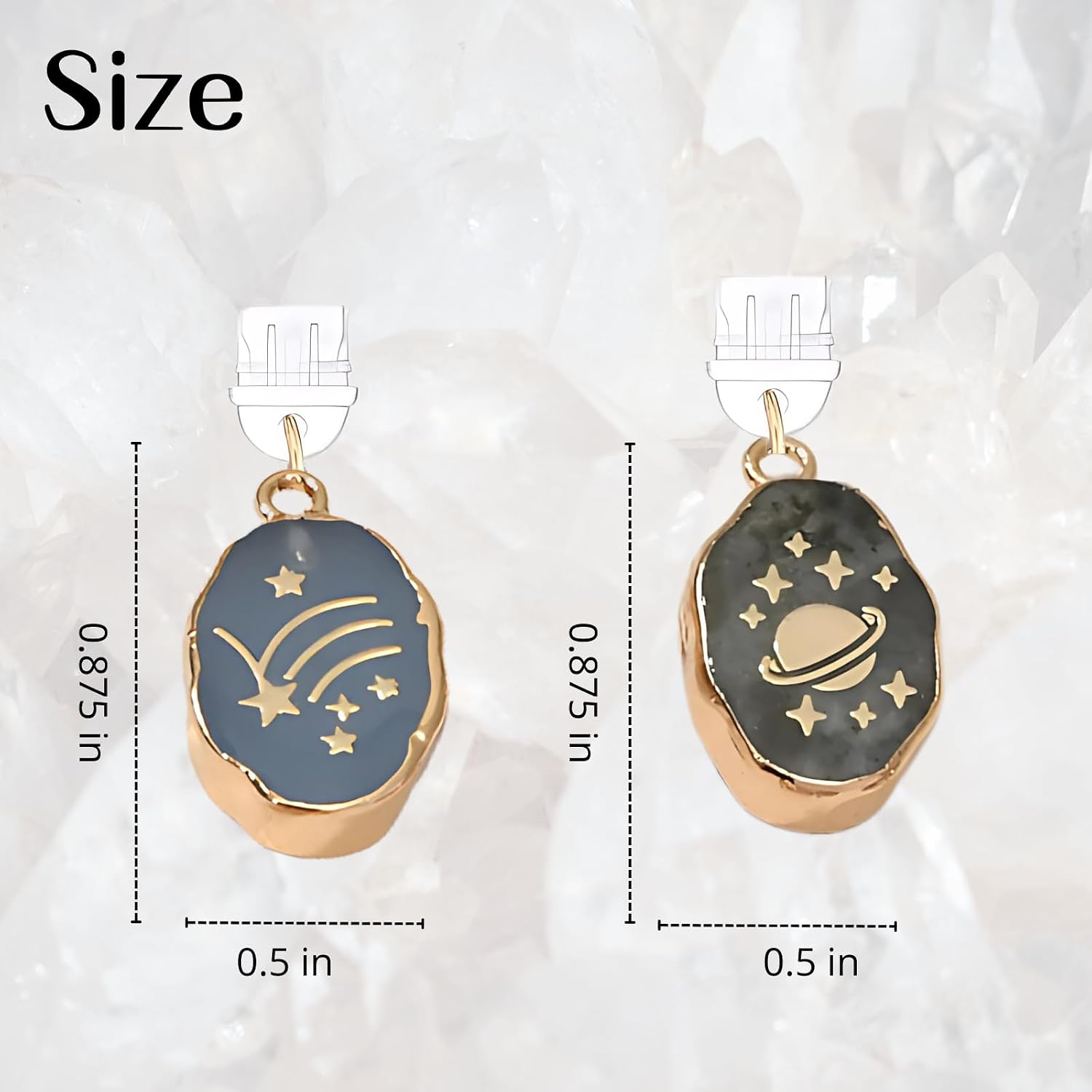 2 Pcs Crystal Charms for Kindle,Cute Tablet and Phone Accessories USBC Dust Plug, Compatible with Kindle and Phone Type C Charging Ports image 2