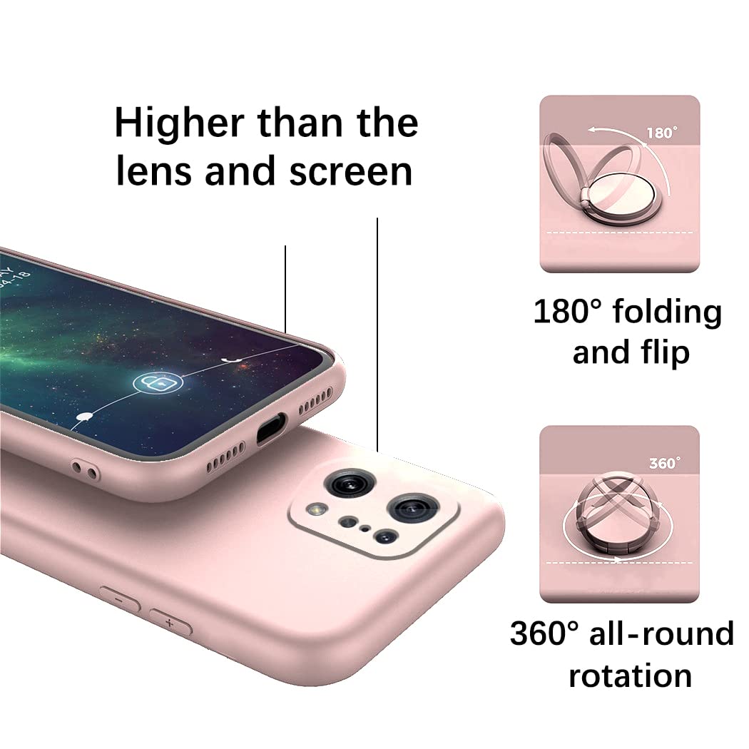 Cover Per Oppo Find X5 PRO Con Anello Girevole 360° - Custodia Magnetica Con Supporto Auto, TPU E PC Antiurto, Rosso