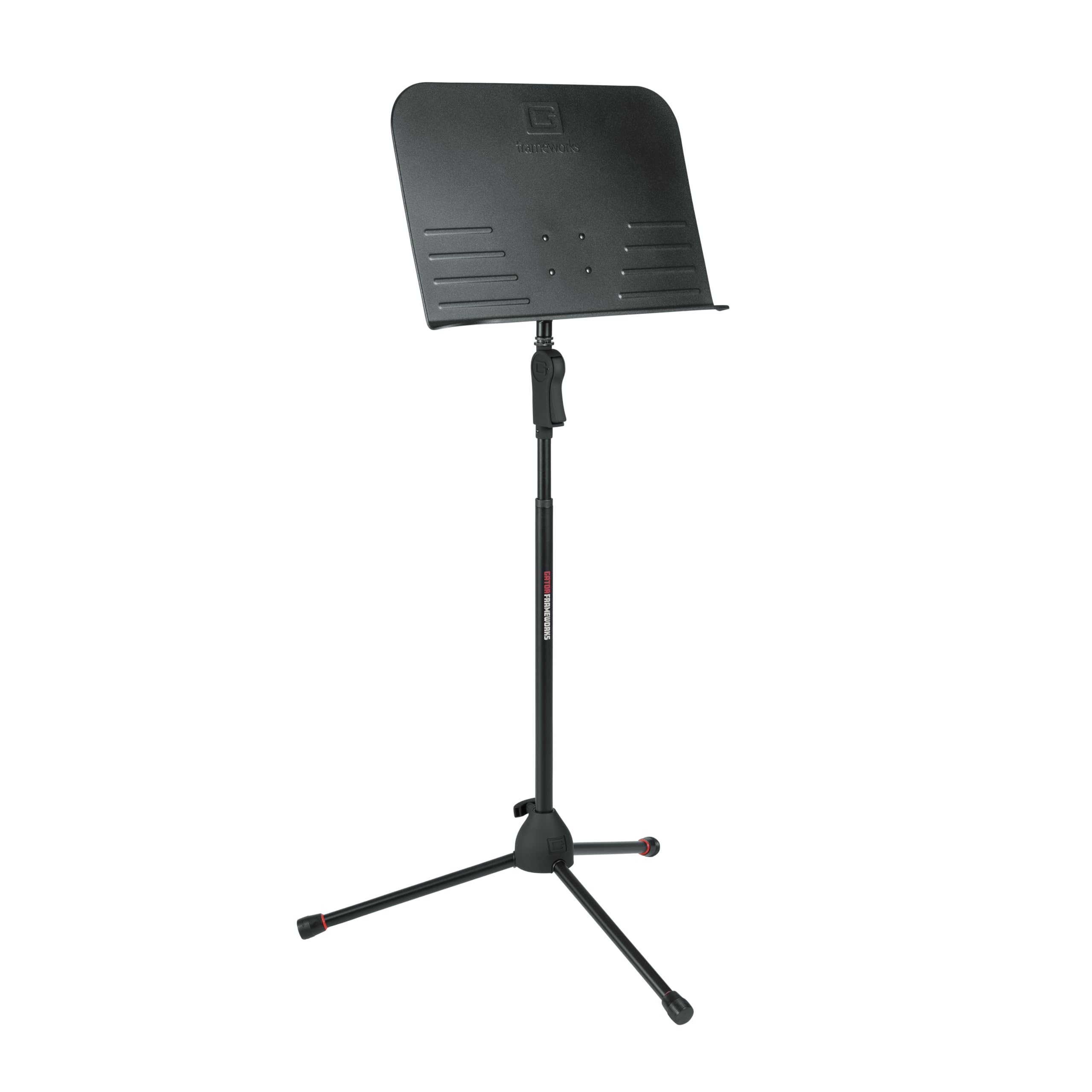 GATOR FRAMEWORKS - Leggio da Concerto con Altezza Regolabile, Base a Treppiede e Sistema di Regolazione con Morsetto a Pressione (GFW-MUS-2000)