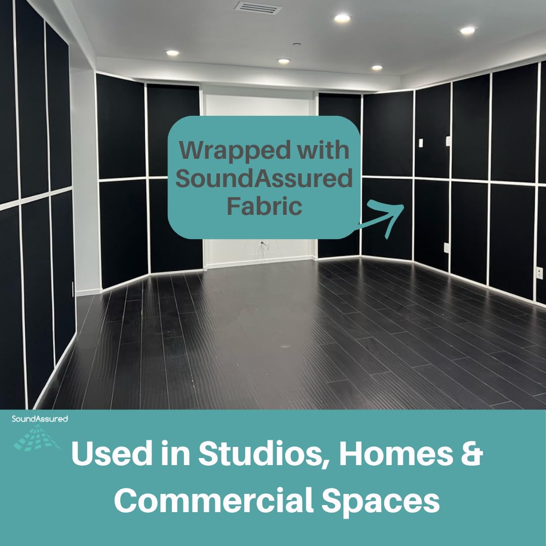 SoundAssured Tela acústica, tela acústicamente transparente para hacer paneles acústicos, panel de sonido para bricolaje, tela acústica (verde oscuro)