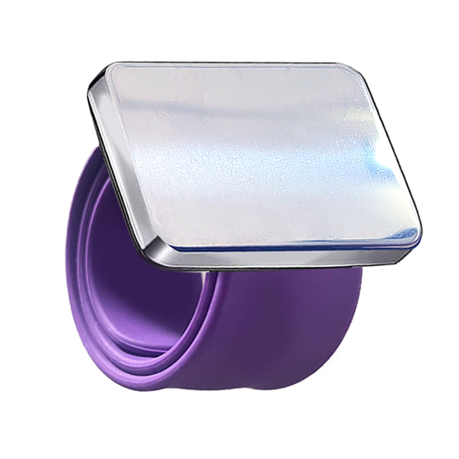 Soporte magnético de muñeca para costura, cojín para coser suministros de acolchado, soporte magnético de gel para muñeca para trenzadores, pulsera de silicona suave para estilista (morado)
