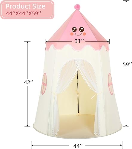 Miniatura 3 de Tiendas de campaña para niños con pancartas, casa de juegos grande de hadas para niños, castillo de princesa, juguetes de regalo para niñas y niños