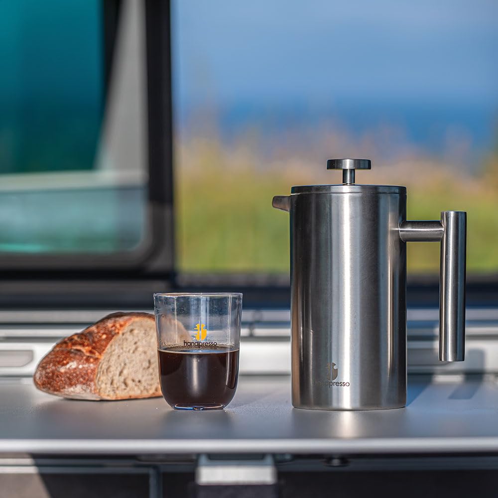 Handpresso French Press | Cafetière à Piston inox double paroi isolante | Cafetiere a Piston isotherme | Cafetiere portable pour la maison, cafetiere de voyage