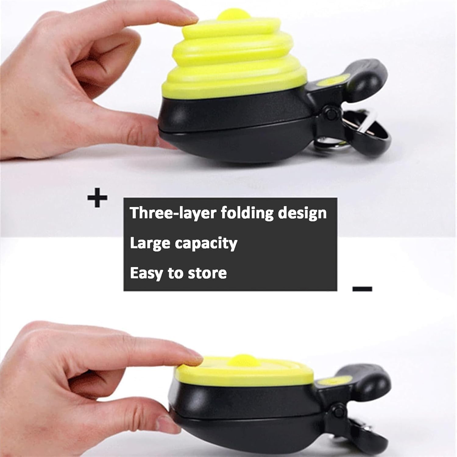 Pelle pour Chien, Pelle à crottes Portable et Pliable, avec 6 Rouleaux de Sacs et boîte de Rangement. Dites Adieu aux Mains Sales ! Idéale pour Les promenades et Les Voyages.