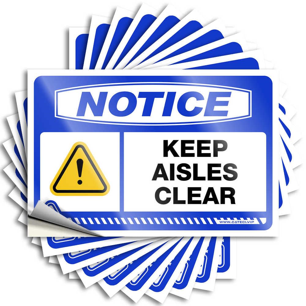 Notice Keep Aisles Clear Bottle Love - Western Bumper Self Adhesive Sticker(12X18CM)