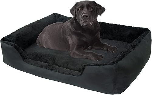 Camas para perros medianos cama mediana para perros con parte inferior antideslizante y cama rectangular lavable para perros que se separan e