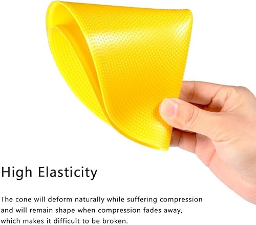 Miniatura 2 de Dilwe Conos deportivos, 10 unidades de conos de entrenamiento planos altamente visibles con bolsa de transporte de malla para fútbol, deportes en