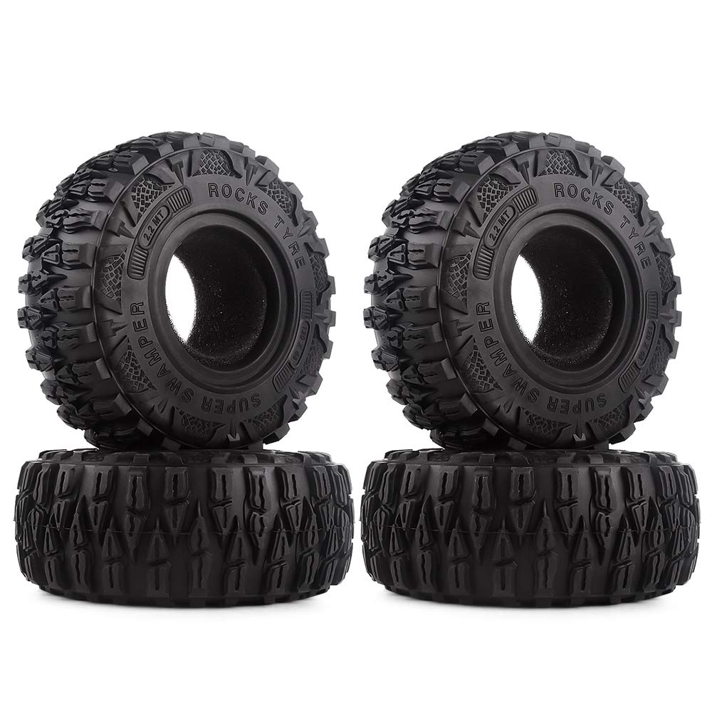 INJORA RC Pneumatici 4pcs 2,2inch Pneumatici in Gomma Ruota RC Accessori per 1:10 RC Rock Crawler Traxxas TRX4 TRX-6 Axial SCX10 90046