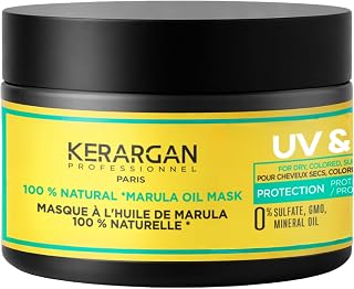 KERARGAN - Color Protection Hair Mask with Marula Oil for Colored Hair - 250 ml | Färgskyddande hårmask med marulaolja vårdar torrt eller färgat hår intensivt och hjälper till att skydda färg och glans