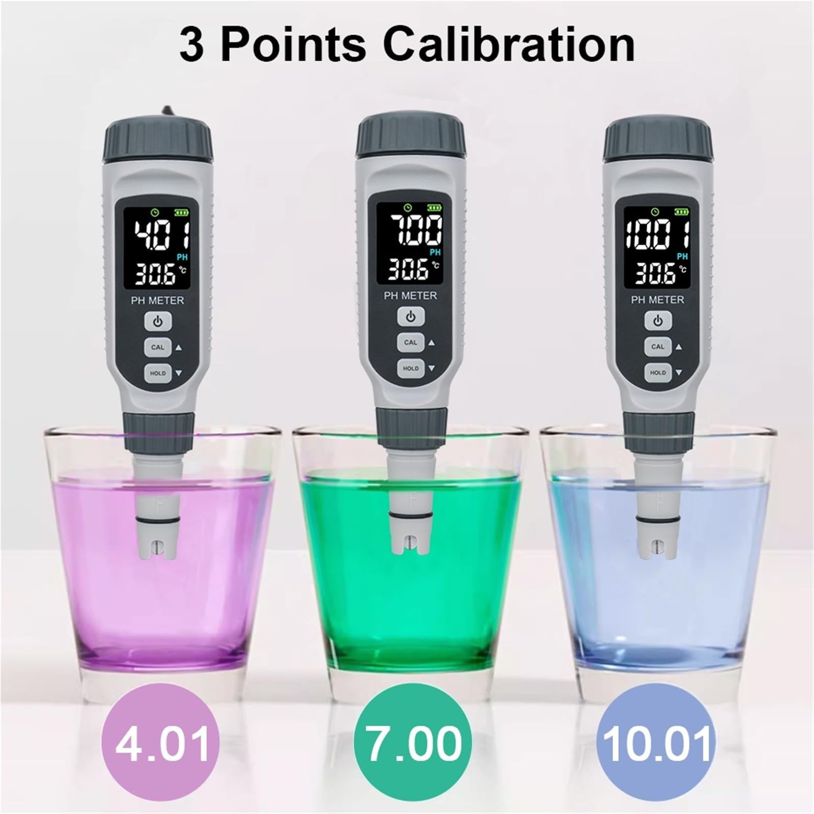 Misuratore di PH a Penna Ricaricabile Misuratore di qualità Acqua Professionale Tester di PH Digitale Acidimetro Misuratore di acidità Acidometro