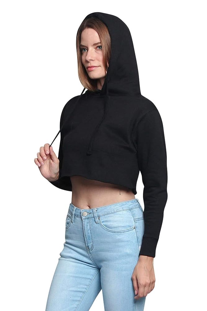 G-Style USA Women's Crop Top Hoodie Sweatshirt LH13118