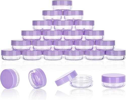 Miniatura 12 de Contenedor de bálsamo labial de 3 g, 25 unidades de pequeños contenedores de maquillaje para viajes con tapas