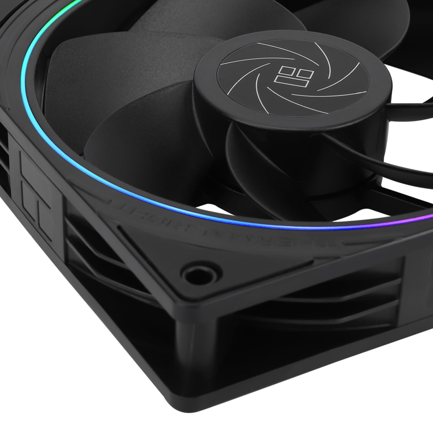 TR TL-S12R X3 Ventilateur de processeur 120mm Nera Ventilateur de refroidisseur d’ordinateur, Ventilateur de PC ARGB Halo à ouverture fine, Ventilateur de châssis de conception de flux d’air inversé