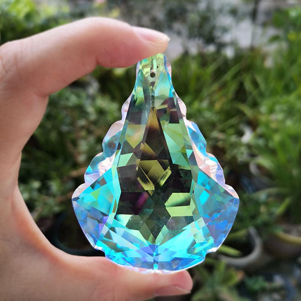 10 Pendentifs Cristal Arc-en-Ciel TOVINANNA - Ornement Lustre Suspendu Verre Transparent 3,8cm - Décoration Lumière