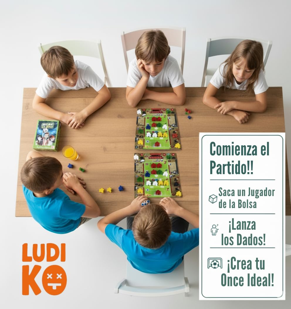 Juegos de Mesa de Fútbol para Niños 7 8 9 10 11 12 Años - 2 a 4 Jugadores - ¡Reta a Tus Amigos a Competir! – Regalo Futbol Niños y Niñas Ideal para Cumpleaños - Muy Divertido y Entretenido