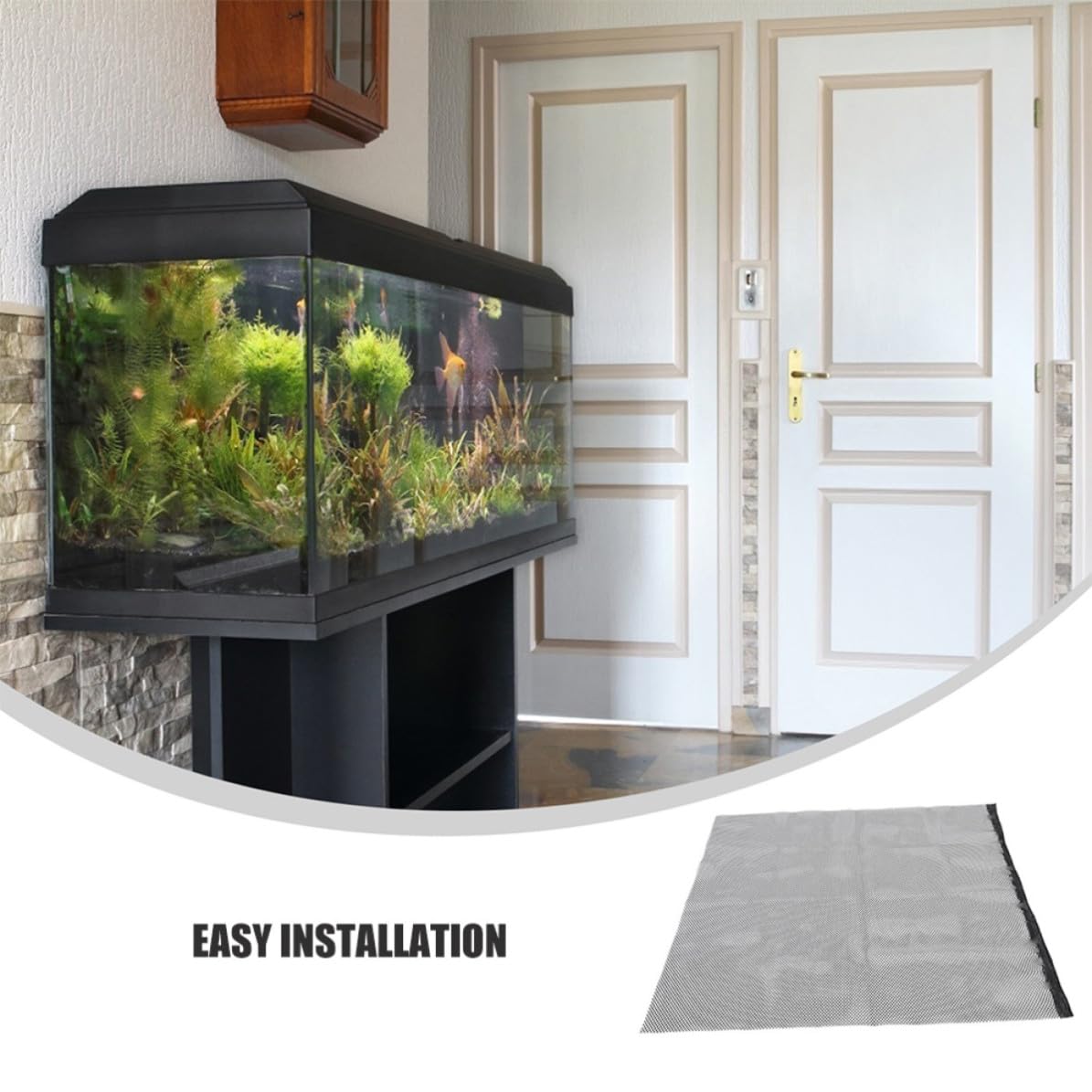 Red de Acuario Antisaltos Negra de Malla Abs para Peces | Cubiertas de Malla para Peceras, Divisor Plástico para Betta, Uso DIY en Terrario