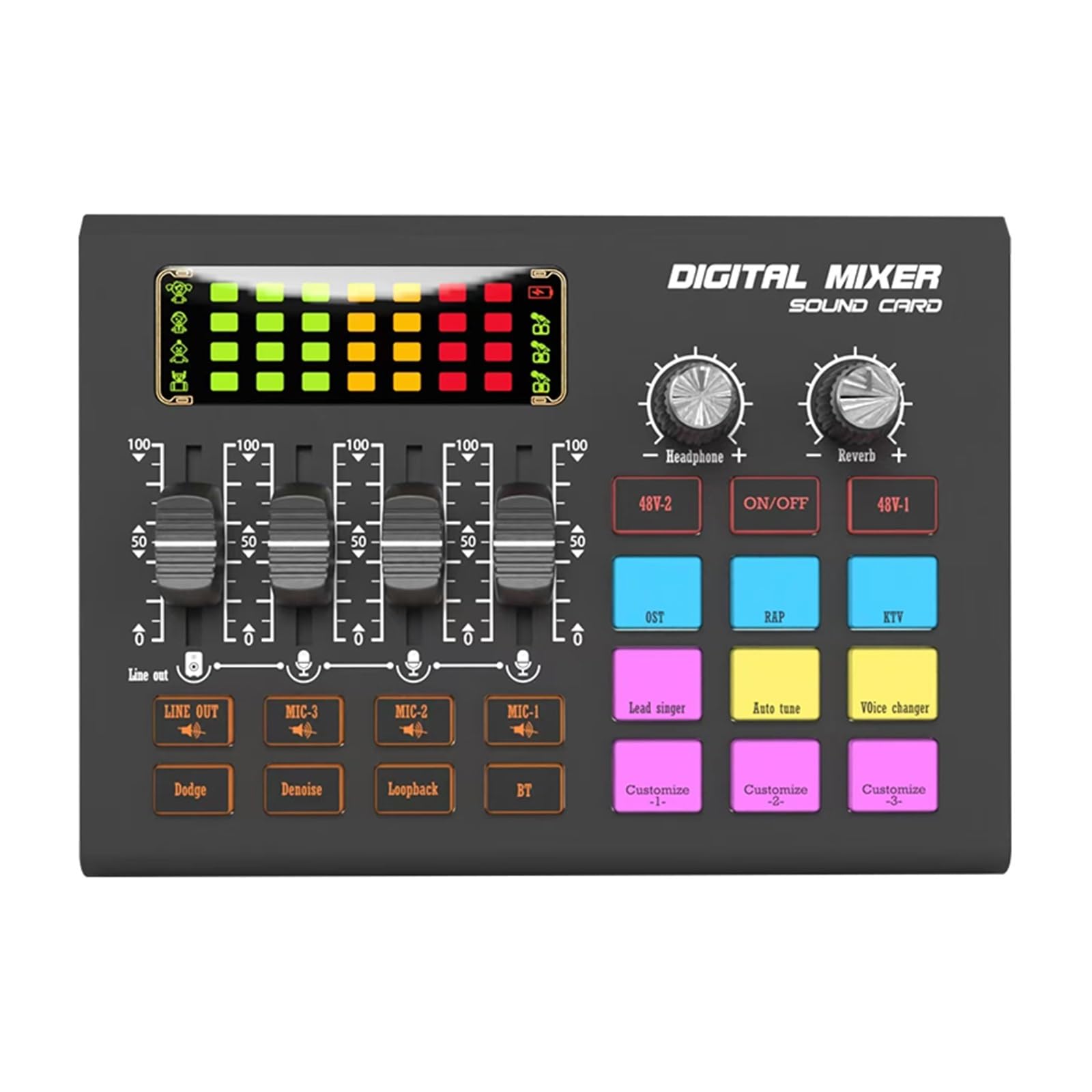 Mixer per DJ, Scheda SX10 Professionale Compatibile con Bluetooth Studio Record for Telefono PC Mixing Console Amplificatore Mixer for Musica dal