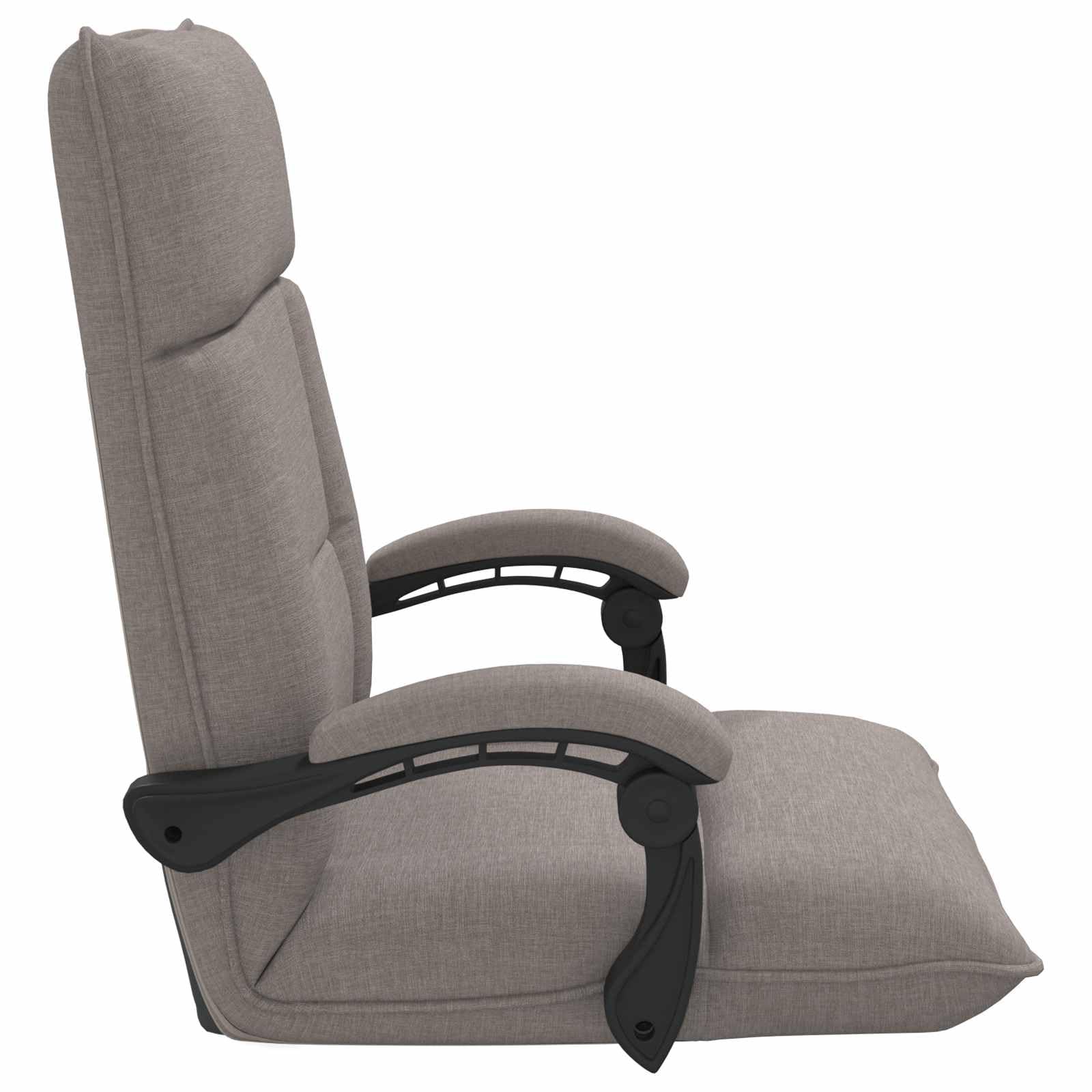 Krzesło podłogowe z materiału taupe 66 x 66 x 80 cm z regulowanym oparciem i podłokietnikiem, składane, ergonomiczne, do salonu, czytania, jogi, biura, gier